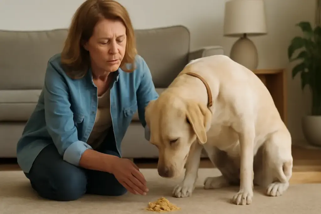 Vomito occasionale nel cane: quando preoccuparsi e quando basta monitorare in sicurezza