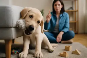 Cane che morde oggetti in casa: le risposte degli educatori per salvare mobili e giochi